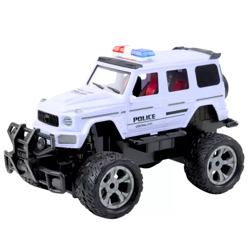 LEAN TOYS RC politie-terreinwagen wit 1:12