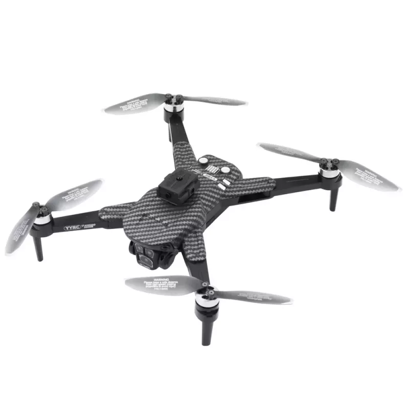 LEAN TOYS Drone Y329 HD camera WiFi FPV quadcopter met LED-verlichting, app-besturing, zwart carbon