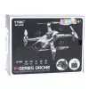 LEAN TOYS Drone Y329 HD camera WiFi FPV quadcopter met LED-verlichting, app-besturing, zwart carbon
