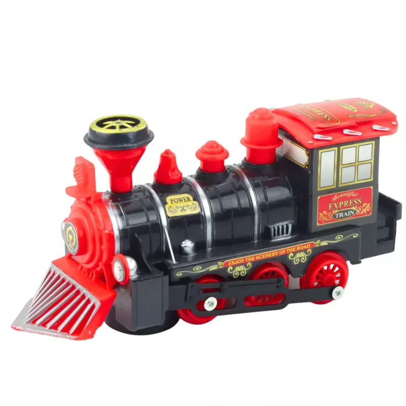 LEAN TOYS classic elektrische locomotief obstakelsensor licht en geluid