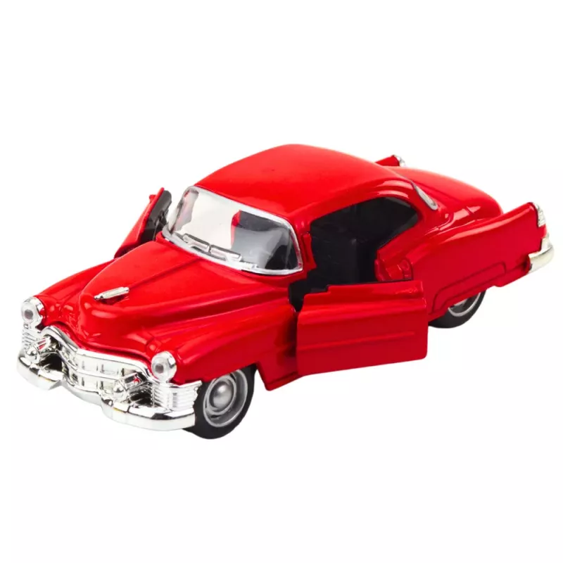 LEAN TOYS classic car uit de jaren 50 metaal pull-back drive openende deuren 1:32 mix