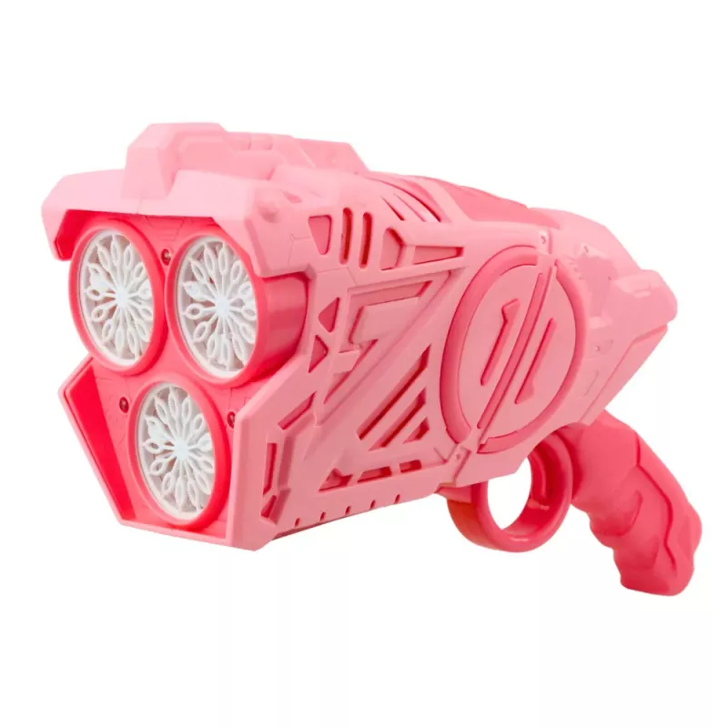 LEAN TOYS op batterijen werkende bellenpistool met LED-licht roze