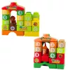 LEAN TOYS Educatieve bouwstenen in zak dinosaurus cijfers letters 91 stuks