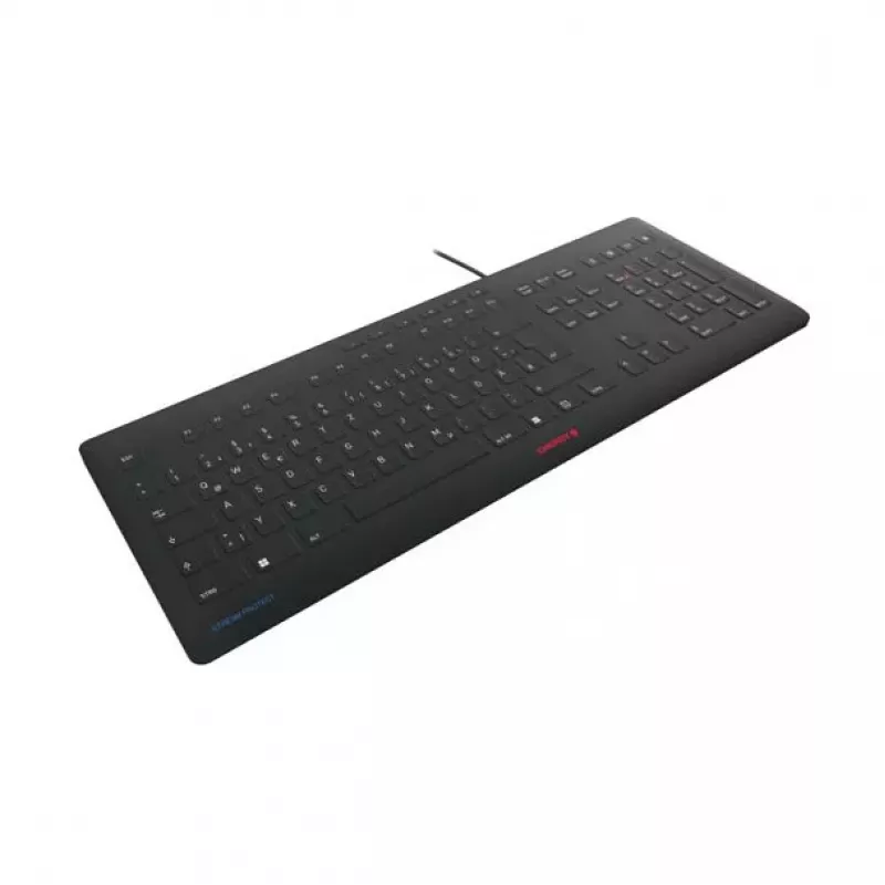 CHERRY STREAM PROTECT KEYBOARD bedraad US-layout zwart