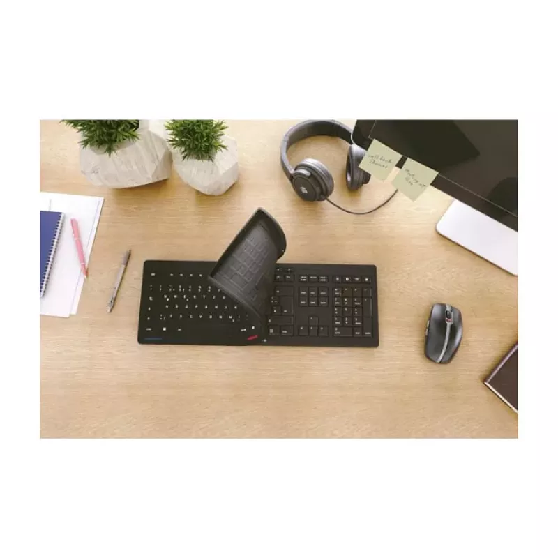 CHERRY STREAM PROTECT KEYBOARD bedraad US-layout zwart