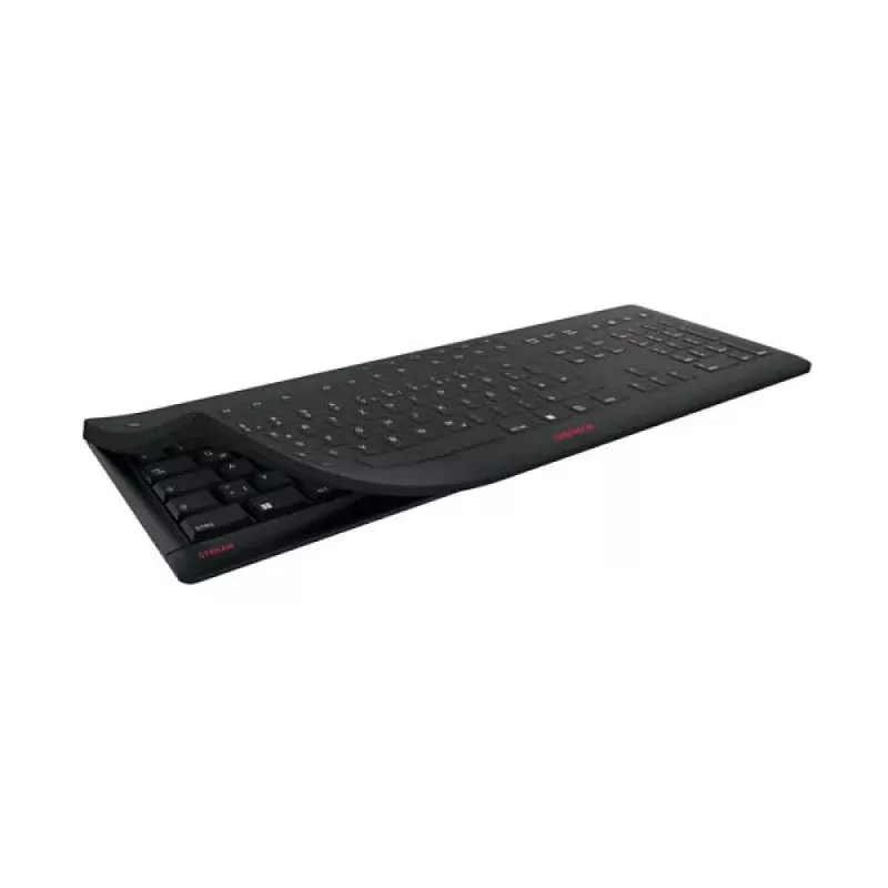 CHERRY STREAM PROTECT KEYBOARD bedraad US-layout zwart