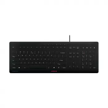 CHERRY STREAM PROTECT KEYBOARD bedraad US-layout zwart