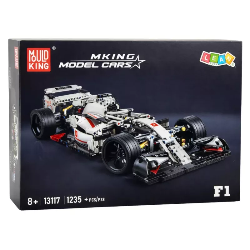 LEAN TOYS Bouwstenen F1 Racewagen Wit en Rood 1235 stuks