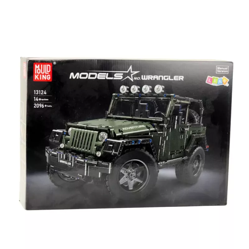 LEAN TOYS Bouwstenen Offroad-auto Groen Khaki 2078 onderdelen