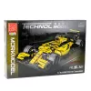 LEAN TOYS Bouwstenen Racewagen R.S.18 Geel 1:10 1093 onderdelen