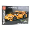 LEAN TOYS Bouwstenen GT Racewagen Oranje 1:14 1268 stuks
