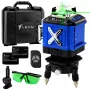 LEAN 4D Laser Level Vlak 16 Lijnen Koffer 2 Batterijen Blauw