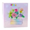 LEAN TOYS bouwstenen compositie in bloembak lila LED 706 onderdelen