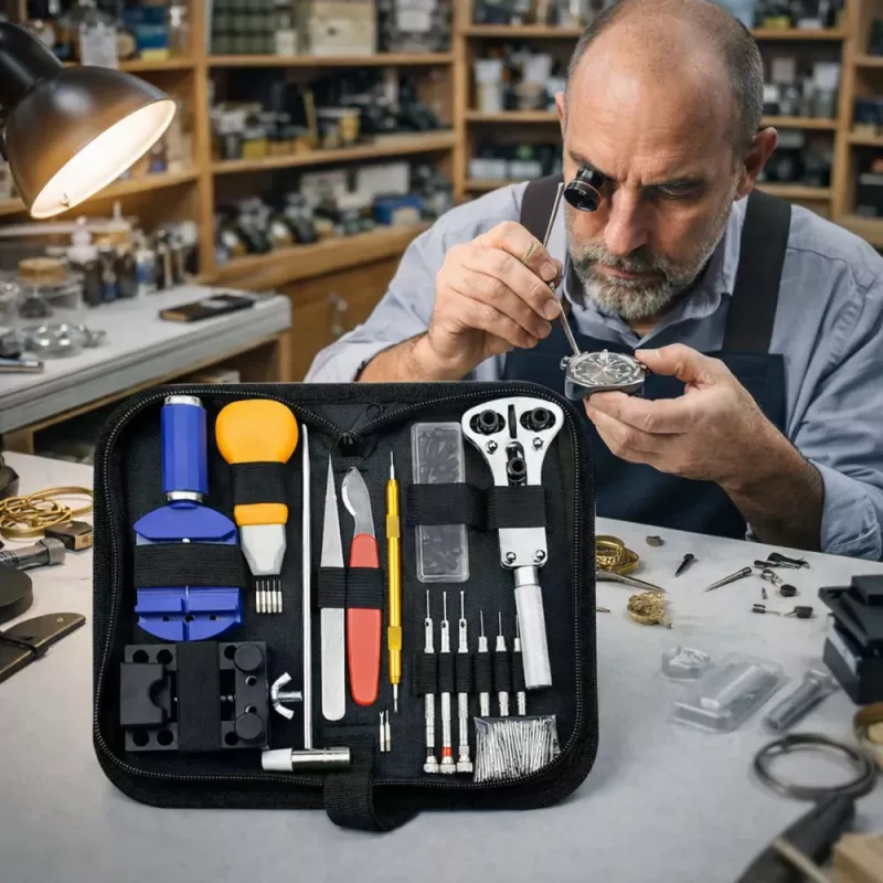 LEAN horloge reparatieset professioneel gereedschap etui 147 stuks