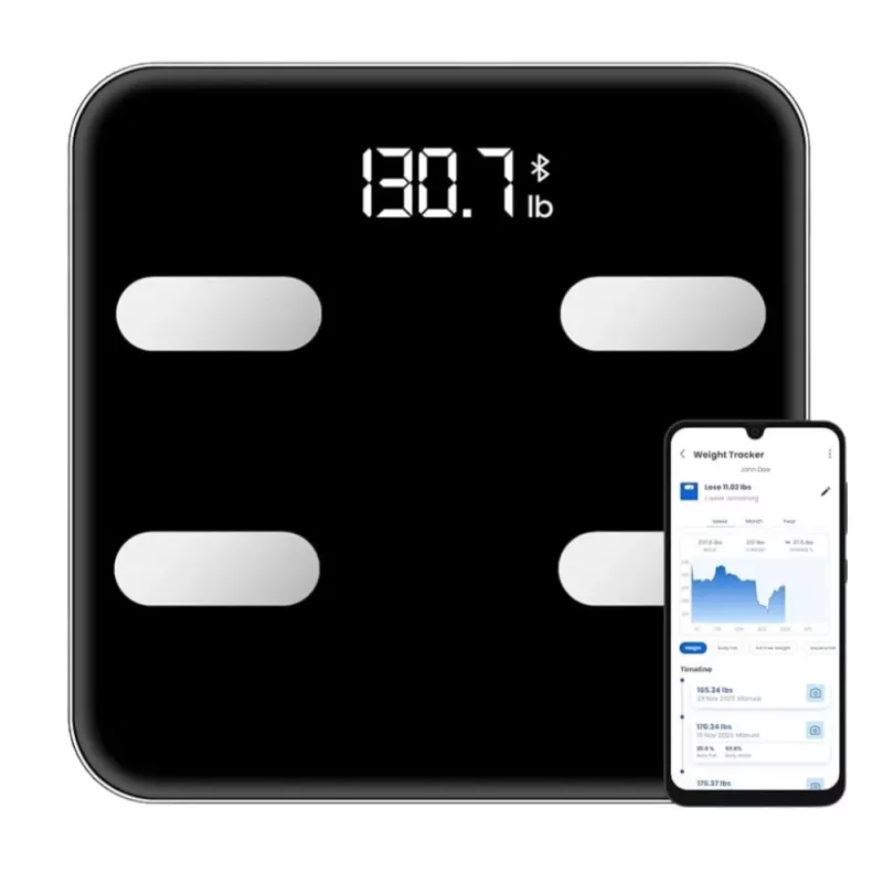 LEAN elektronische personenweegschaal met smart Bluetooth functie BMI BMR applicatie