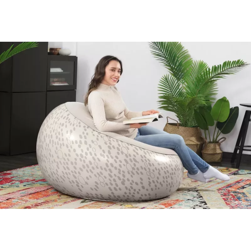 Bestway opblaasbare stoel grijs 75052