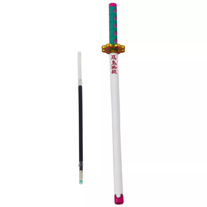 LEAN katana zwaard anime balpen metaal zwarte inkt navulbaar turquoise