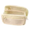 LEAN etui schoolset, uitbreidbaar, ruim, crème, beige, 20x10 cm