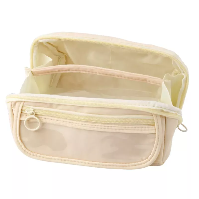 LEAN etui schoolset, uitbreidbaar, ruim, crème, beige, 20x10 cm