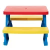 Dorex blauwe tuintafel- en bankenset voor kinderen 5067