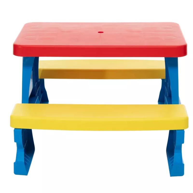 Dorex blauwe tuintafel- en bankenset voor kinderen 5067