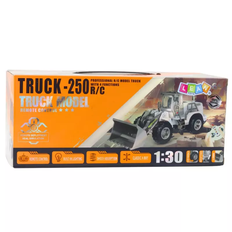 LEAN TOYS op afstandsbediening bouwgraafmachine RC lichten wit 1:30