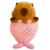 LEAN TOYS knuffel capybara zeemeermin roze 28cm