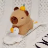 LEAN TOYS pluche zelfspannende armband gans met capybara