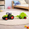 LEAN TOYS RC afstandsbediening tractor met balenpers, landbouwtractor 1:24