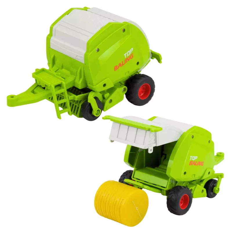 LEAN TOYS RC afstandsbediening tractor met balenpers, landbouwtractor 1:24