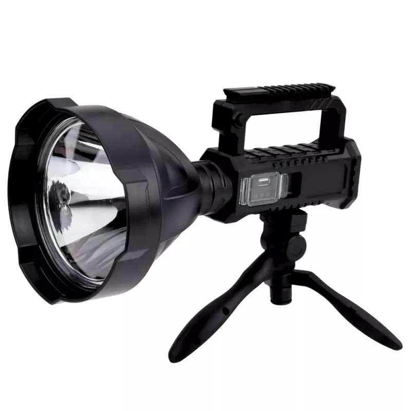 LEAN grote zaklamp schijnwerper met statief LED zoeklicht W5120 powerbank 31 cm