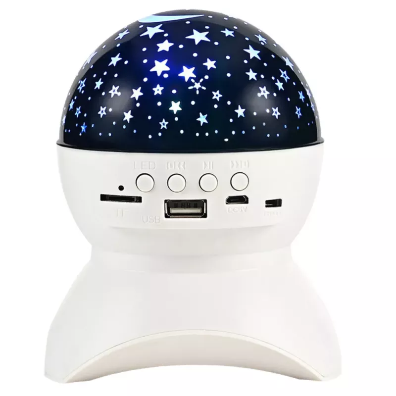 LEAN nachtlampje star projector 3-in-1 Bluetooth LED luidspreker wit