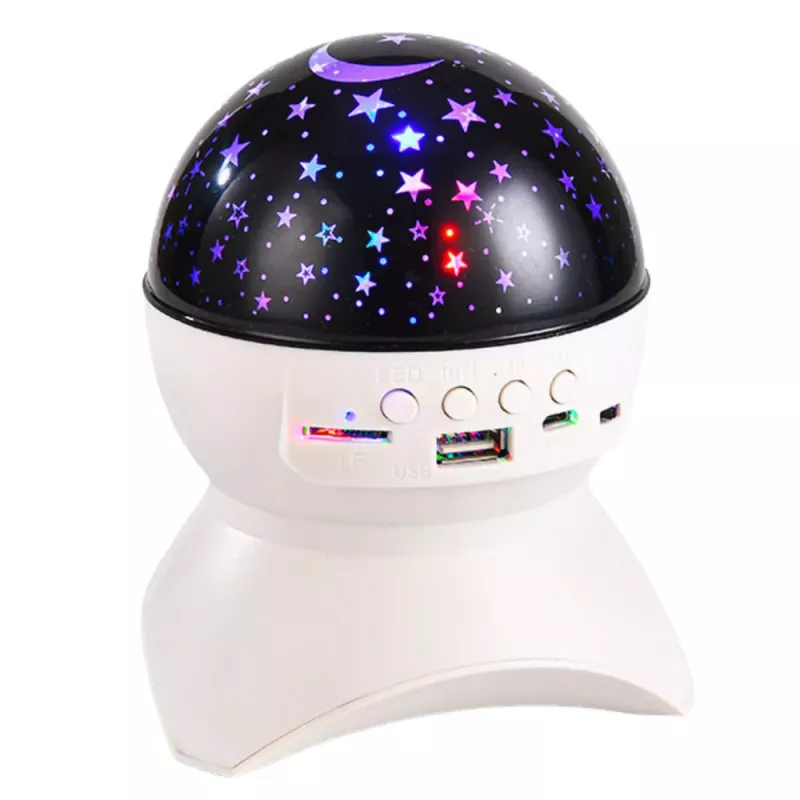 LEAN nachtlampje star projector 3-in-1 Bluetooth LED luidspreker wit
