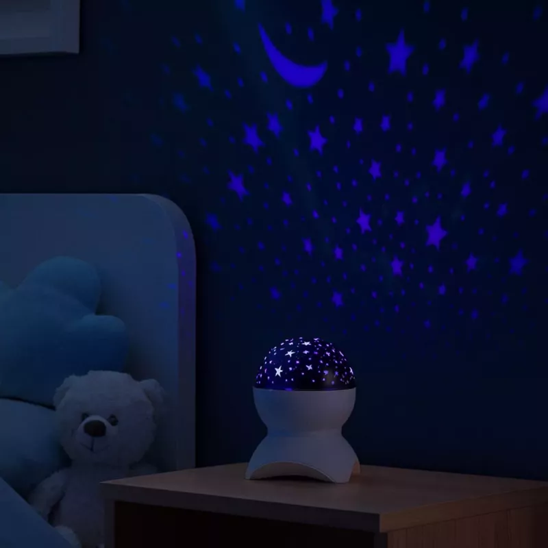 LEAN nachtlampje star projector 3-in-1 Bluetooth LED luidspreker wit