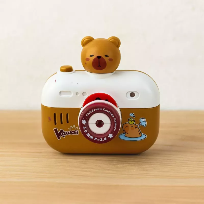 LEAN TOYS capybara interactieve camera licht projector geluiden lanyard