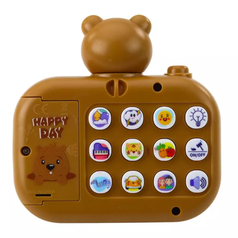 LEAN TOYS capybara interactieve camera licht projector geluiden lanyard