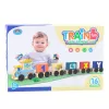 LEAN TOYS leertrein, letters, cijfers, bont, 16 delen