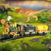 LEAN TOYS Classic trein dinosaurussen licht geluid rook 39 stuks