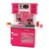 LEAN TOYS Poppenkeuken set met koelkast, fornuis en accessoires, roze