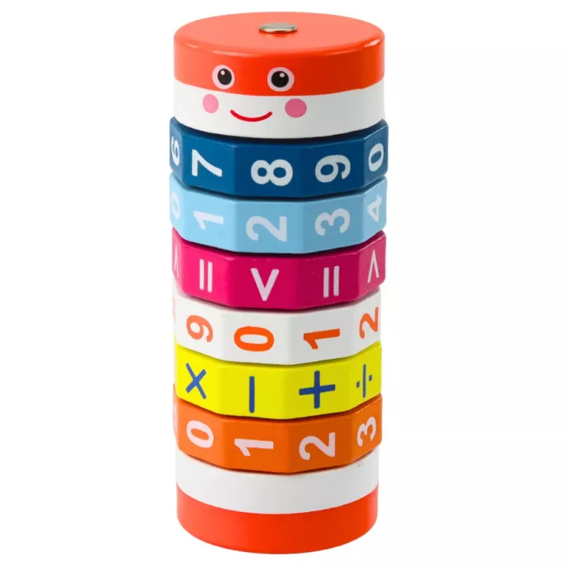 LEAN TOYS Leerzame rekenroller voor kinderen Nuka telpuzzel - blauw