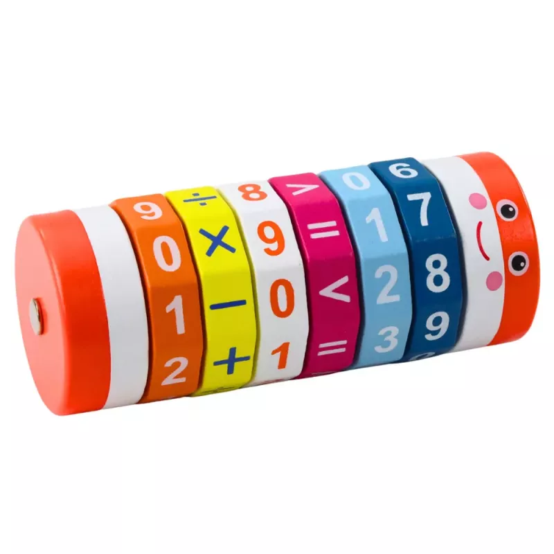 LEAN TOYS Leerzame rekenroller voor kinderen Nuka telpuzzel - blauw
