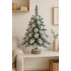 LEAN Decoratieve kunstkerstboom op stam met sneeuw, 60 x 16 cm