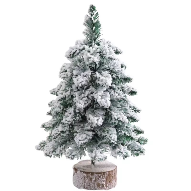 LEAN Decoratieve kunstkerstboom op stam met sneeuw, 60 x 16 cm