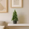 LEAN Kunstmatige decoratie-kerstboom in pot, zilver, 22x10cm
