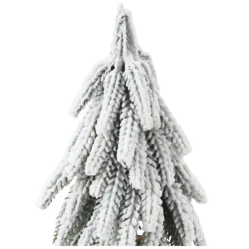 LEAN Decoratieve kunstkerstboom op stam met sneeuw, 30 x 10 cm