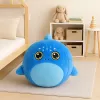 LEAN TOYS Groeiende pluchen blauwe haai springbal pomp 50 cm