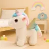 LEAN TOYS Eenhoorn pluche interactief beweegt geluiden wit 21 cm