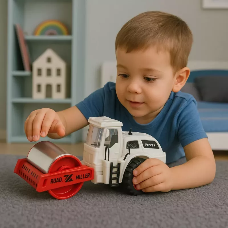LEAN TOYS Wals bouwvoertuig metaal roterende wals lichten geluiden