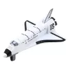 LEAN TOYS Ruimteschip metaal pull-back opening wit