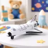 LEAN TOYS Ruimteschip metaal pull-back opening wit